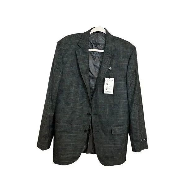 NWT Lauren Ralph Lauren Men's Plaid Lexington Classic Fit Sport Coat Size 42L - Picture 10 of 10